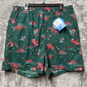 Columbia PFG Mens Super Backcast Swim Water Short Reel Joy Christmas Boat-L-NEW